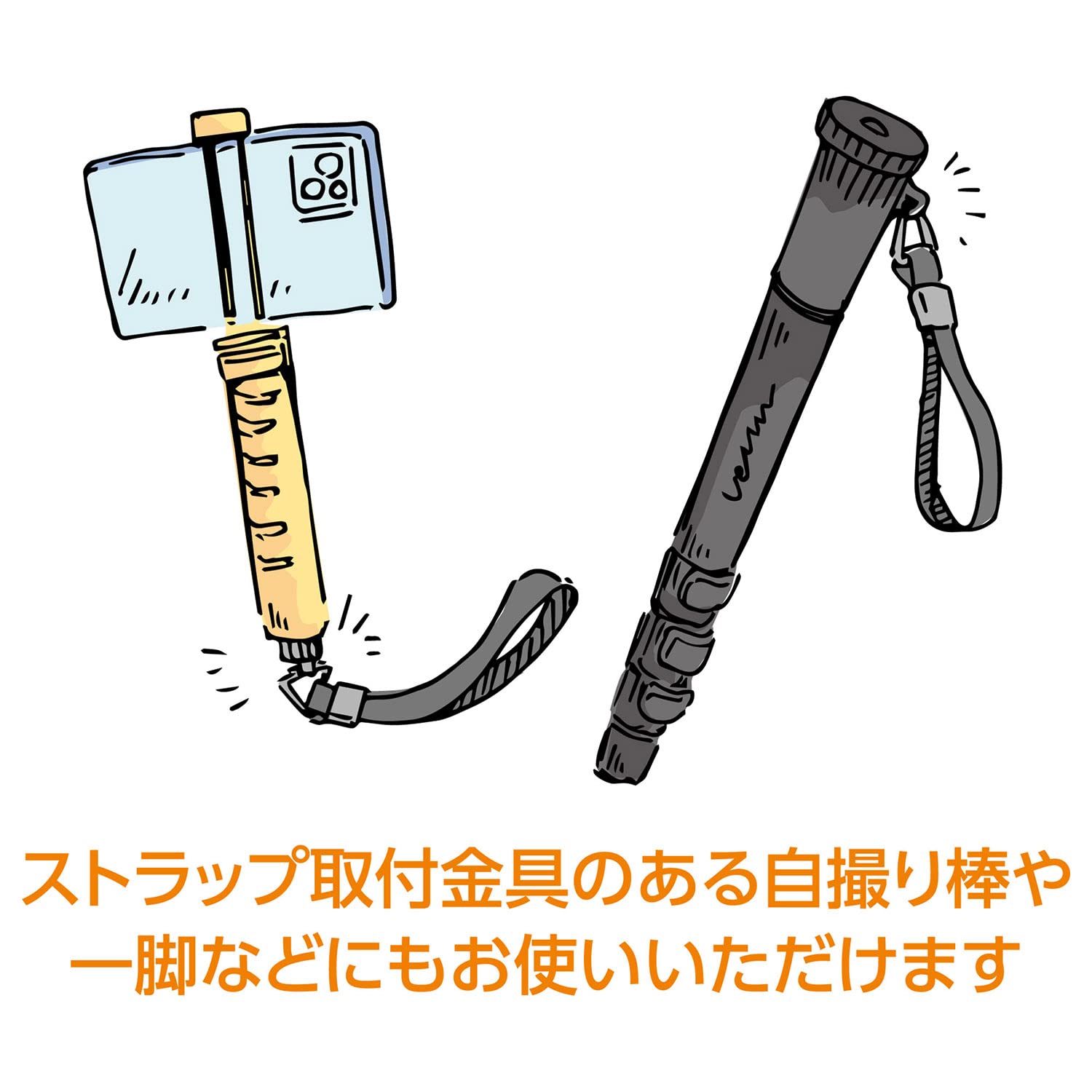 Amazon | HAKUBA ハンドストラップ 三角リング取付けタイプ KA-N61